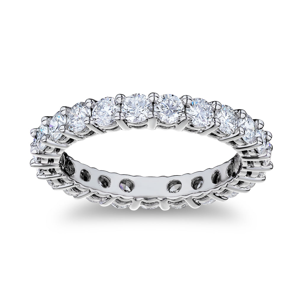 Full Anniversary Style in Platinum Platinum Round Shaped Diamond Anniversary Ring - MJ Christensen Diamonds