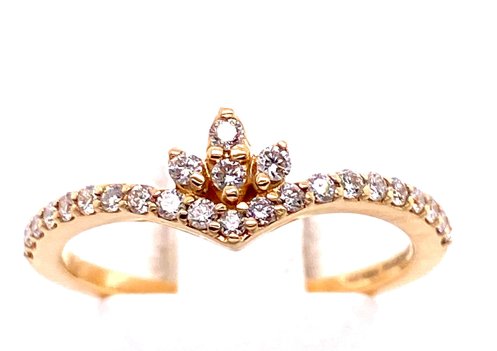 Prong Set Style in 14 Karat Yellow Diamond Anniversary Ring - MJ Christensen Diamonds
